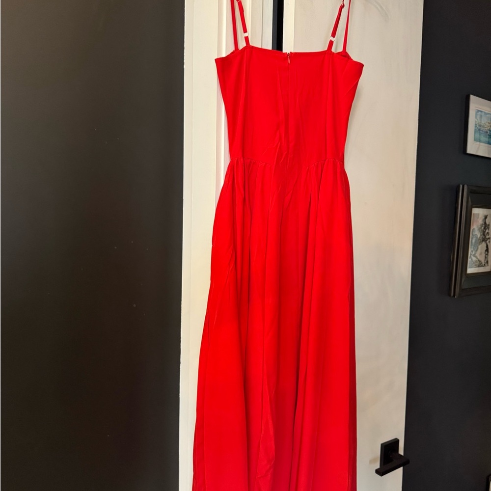 Elegant Red Maxi Dress